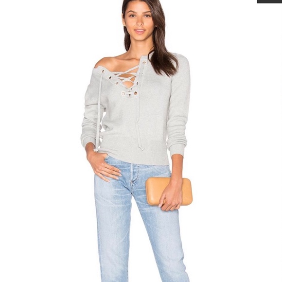 Lucy Paris Lace-up Tie Sweater | Revolve | Sz L - Picture 8 of 8